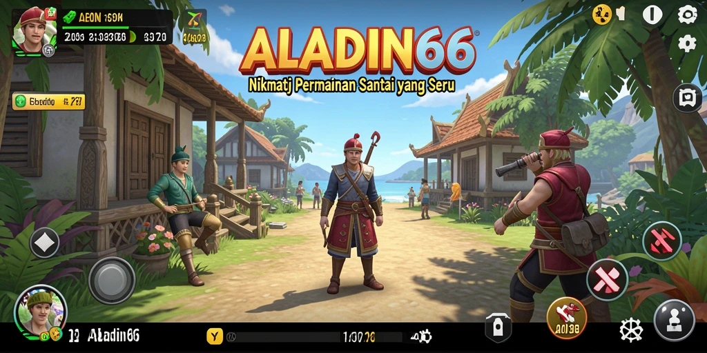 Tampilan gameplay ALADIN66 yang penuh warna dan menyenangkan.