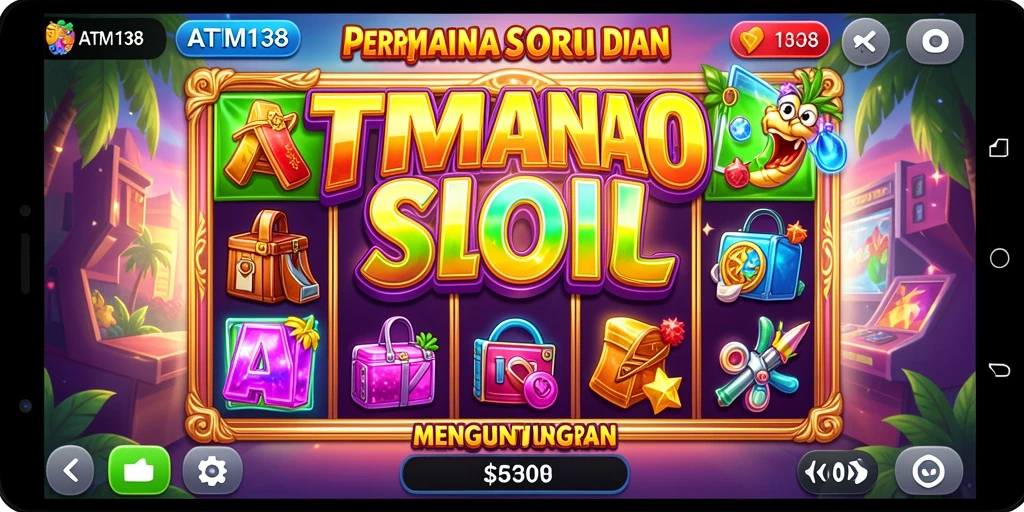 Tampilan gameplay Slot ATM138 yang menarik dan dinamis.