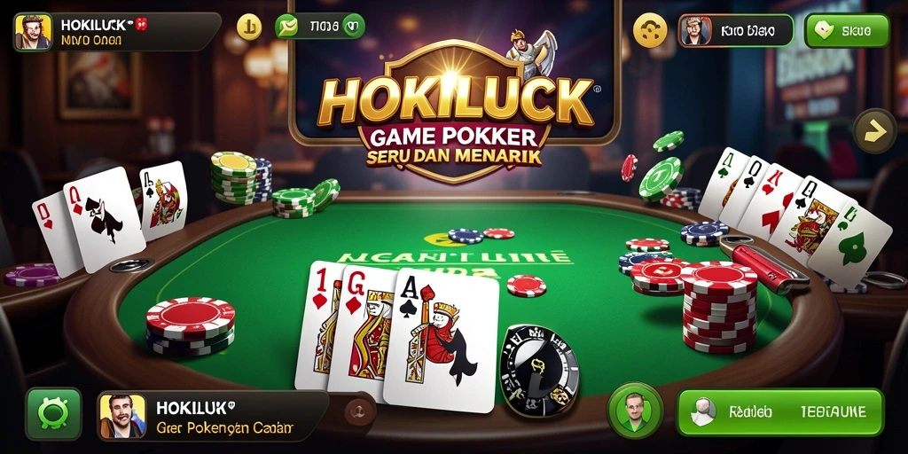 Screenshot HOKILUCK menampilkan pemain Poker yang sedang berkompetisi.