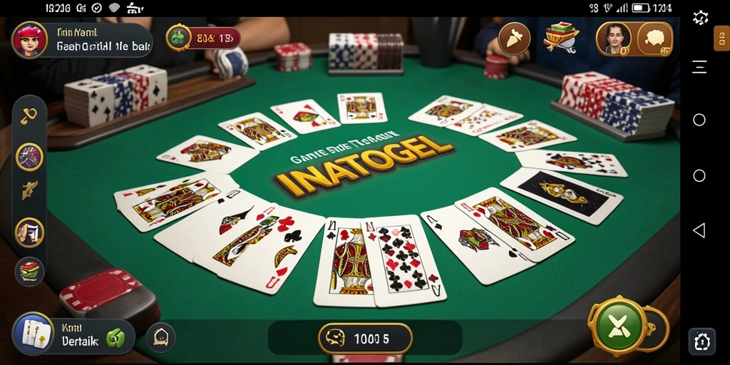 Screenshot gameplay INATOGEL menampilkan serunya permainan Gaple.