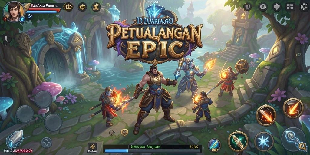 Tampilan gameplay JUARAGO yang mendebarkan dan penuh aksi.