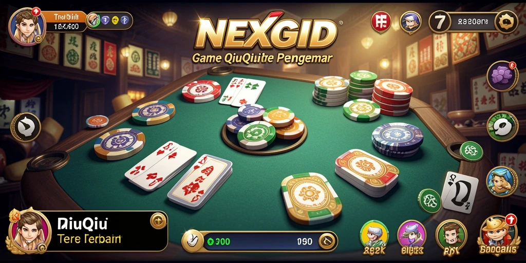 Tangkapan layar NEXGID menunjukkan aksi seru dalam permainan QiuQiu.