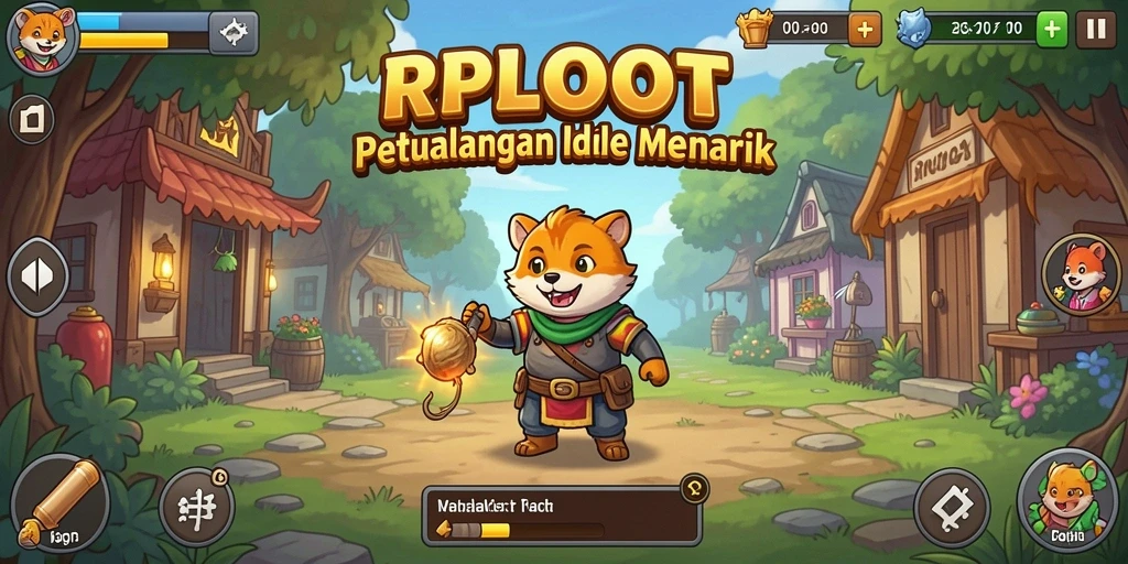 Screenshot gameplay RPLOOT menampilkan keseruan petualangan Idle yang menantang.