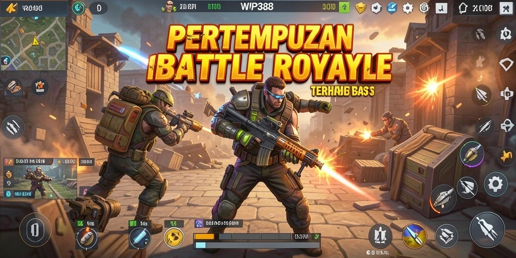 Gameplay seru WP888 dalam aksi pertempuran Battle Royale.