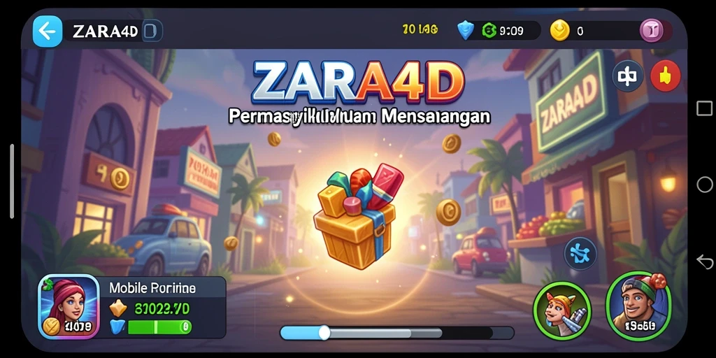 Tampilan gameplay menawan dari ZARA4D dengan suasana idle.